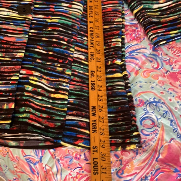 Multiples Blue and Red Blazer Lightweight Striped Design - Picture 8 of 9